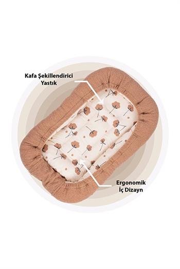 Sevi Bebe Teddy Anne Yanı Reflü Yatağı Kahve
