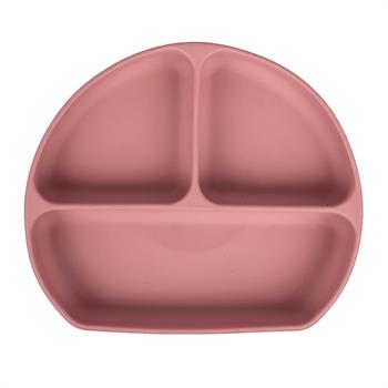 Sevi Bebe Vakum Taabanlı Silikon Tabak - Gül Kurusu 525-150