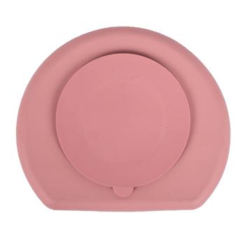 Sevi Bebe Vakum Taabanlı Silikon Tabak - Gül Kurusu 525-150