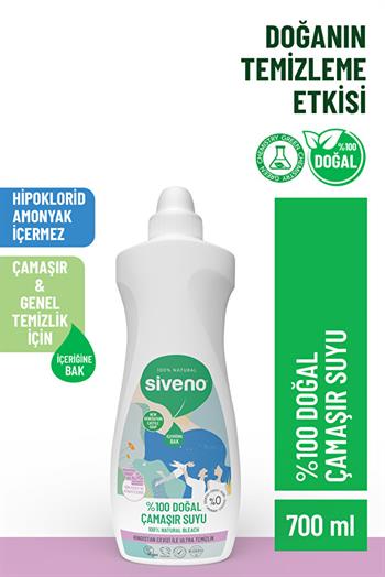 Siveno %100 Doğal Çamaşır Suyu Bitkisel Lavanta Çay Ağacı Tüm Yüzey ve Kumaşlarda 700 ml