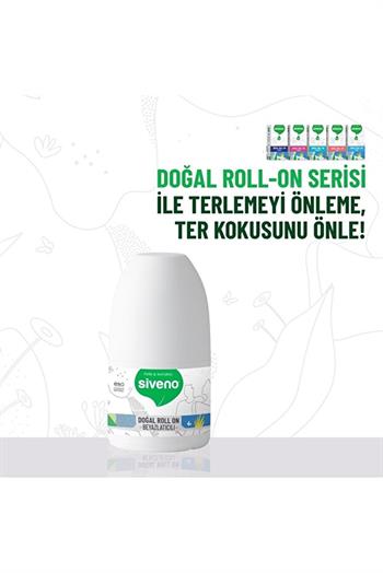 Siveno %100 Doğal Roll-On Beyazlatıcı Etkili Deodorant Ter Kokusu Önleyici Bitkisel Lekesiz 50 ml