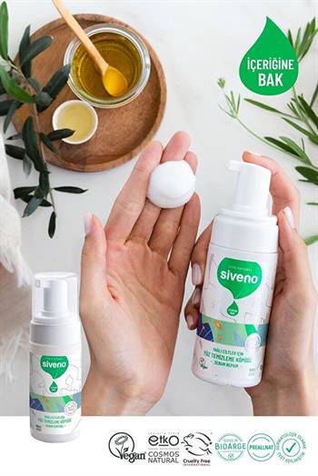 Siveno %100 Doğal Yüz Temizleme Köpüğü Yağlı Ciltler İçin Makyaj Siyah Nokta Sivilce Vegan 100 ml