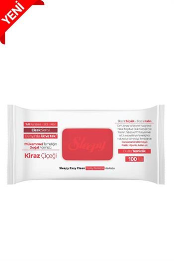 Sleepy Easy Clean Kiraz Çiçeği Yüzey Temizlik Havlusu&Mendili 100 Yaprak