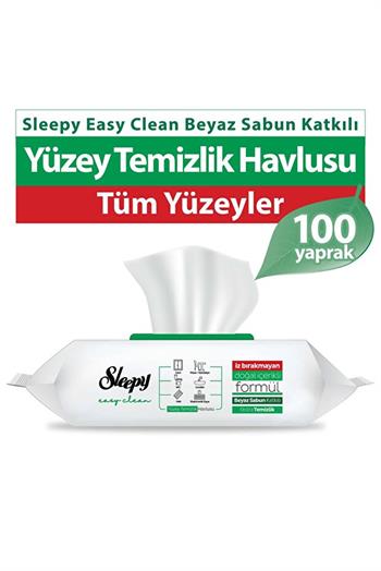 Sleepy Easy Clean Yüzey Temizlik Havlusu&Mendili 100 Yaprak