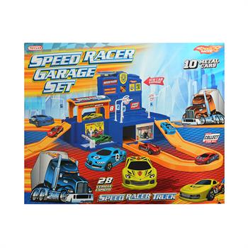 Toysan Speed Racer Tırlı 10 Metal Araçlı Garaj