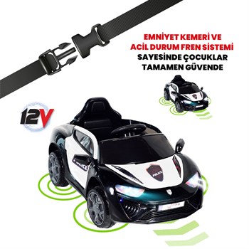 Uj Toys Jagor Uzaktan Kumandalı 12 Volt  Akülü Araba Polis
