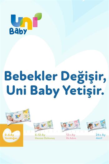 Uni Baby Yenidoğan Islak Mendil 3lü 120 Yaprak