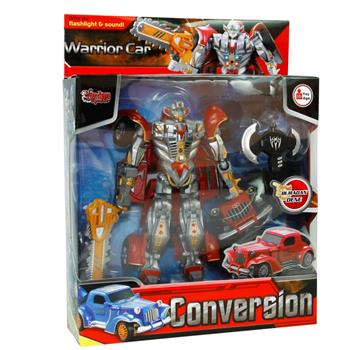 Vardem Kutulu Dönüşebilen Robot - Araba (Işıklı Ve Sesli)