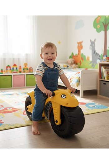 Vektör Oyuncak İlk Motorum Sarı
