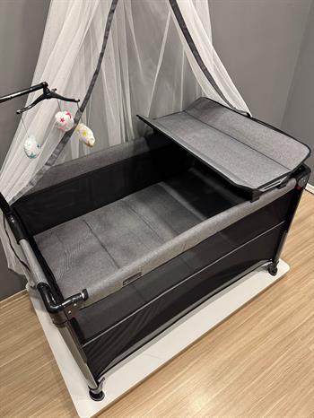 Vomero Smart Anne Yanı Sallanabilen Aksesuarlı Premium Park Beşik 70x120 Kahve