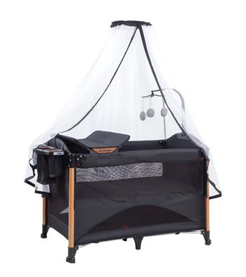 Vomero Smart Anne Yanı Sallanabilen Aksesuarlı Premium Park Beşik 70x120 Siyah