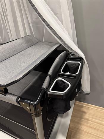 Vomero Smart Anne Yanı Sallanabilen Aksesuarlı Premium Park Beşik 70x120 Siyah