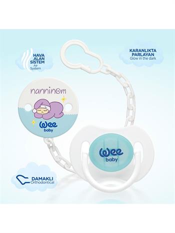 Wee Baby Nanninom Gece Emziği ve Emzik Askısı Seti