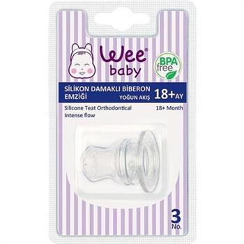 Wee Baby Silikon Damaklı Biberon Emziği No:3 Yoğun Akış 18+ay