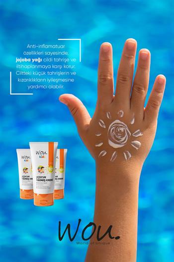 Wou World of Unique Kıds Yüksek Koruma Etkili Spf50 Çocuk Güneş Kremi 50ml