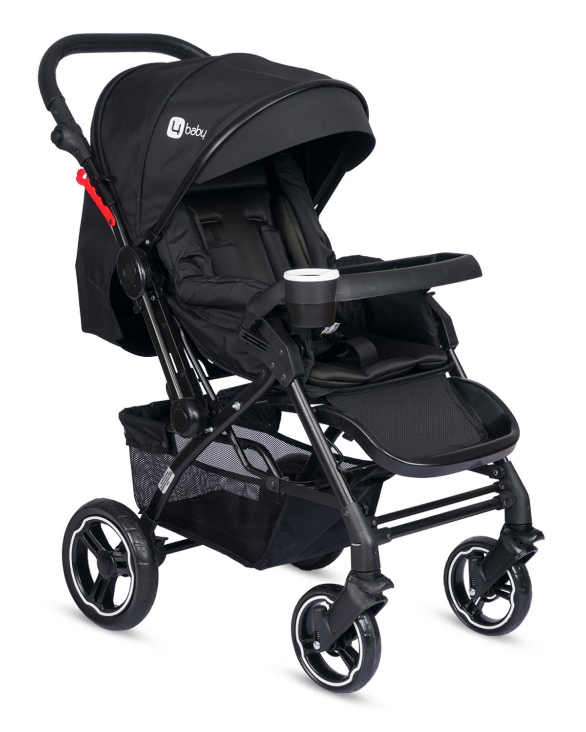 4 Baby AB-352 Sky Active Plus Black Çift Yönlü Bebek Arabası Siyah