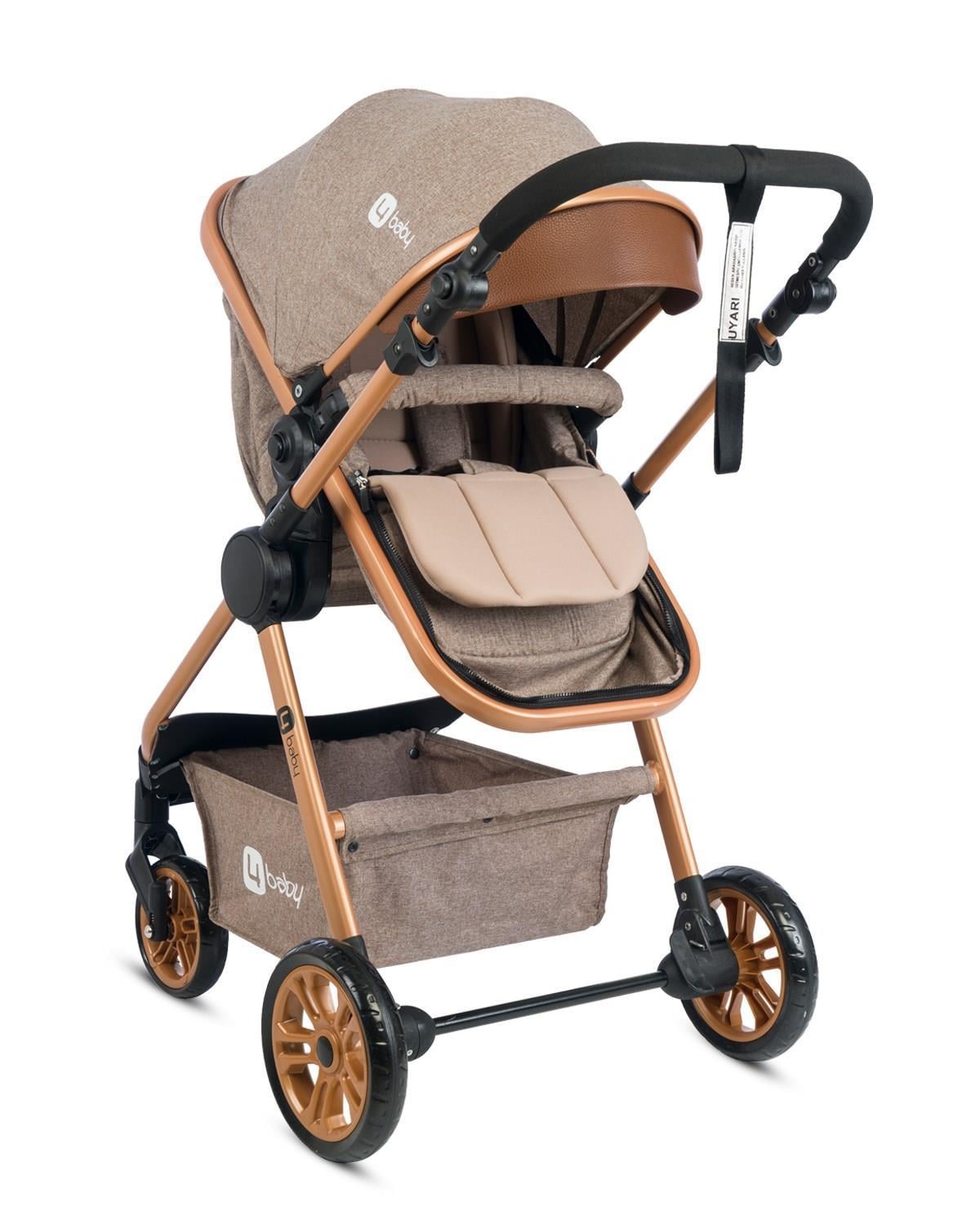 4 Baby AB-490 Comfort Gold Travel Sistem Bebek Arabası Kahve