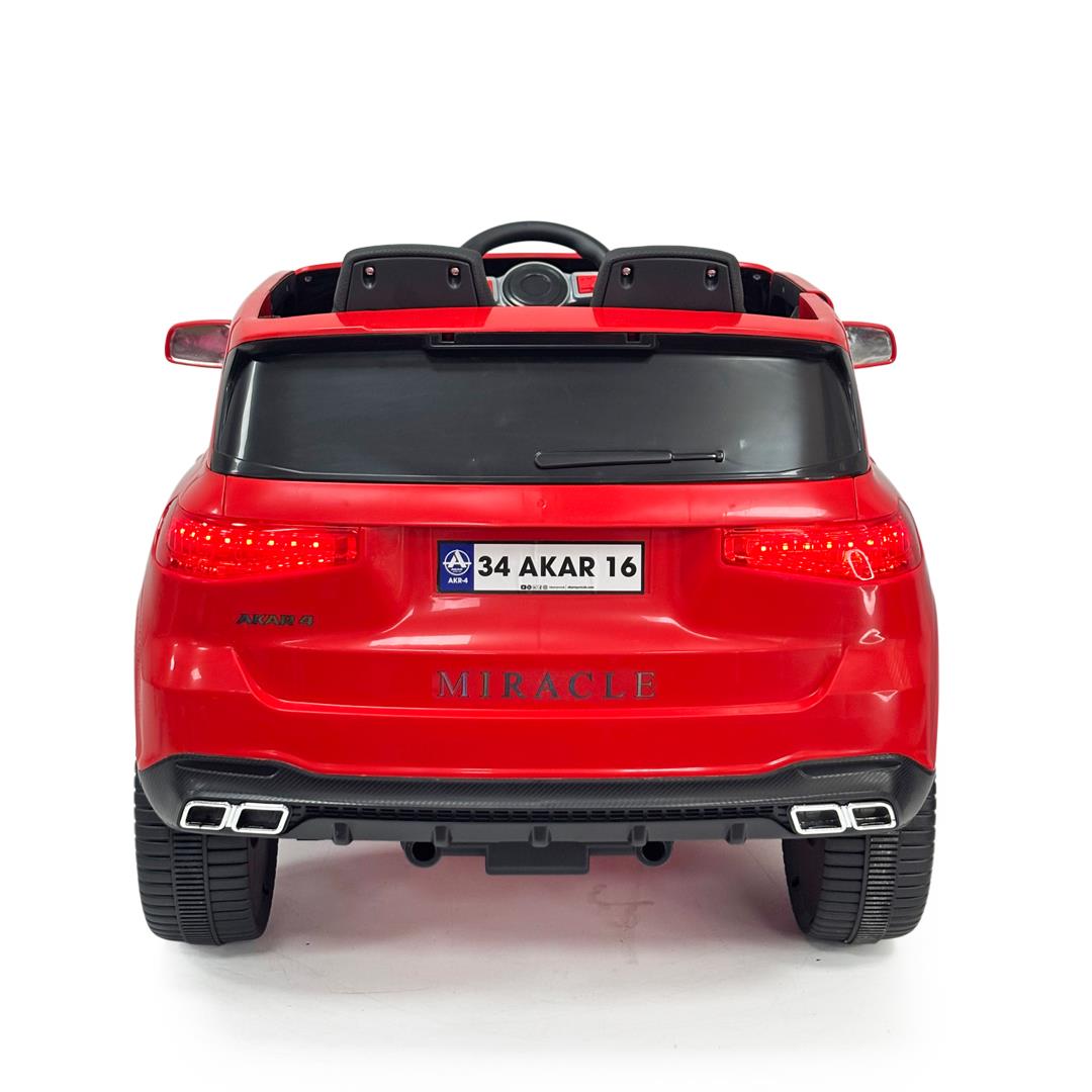 Akar Miracle GT Kırmızı Uzaktan Kumandalı 4X2 12 VOLT Akülü Araba