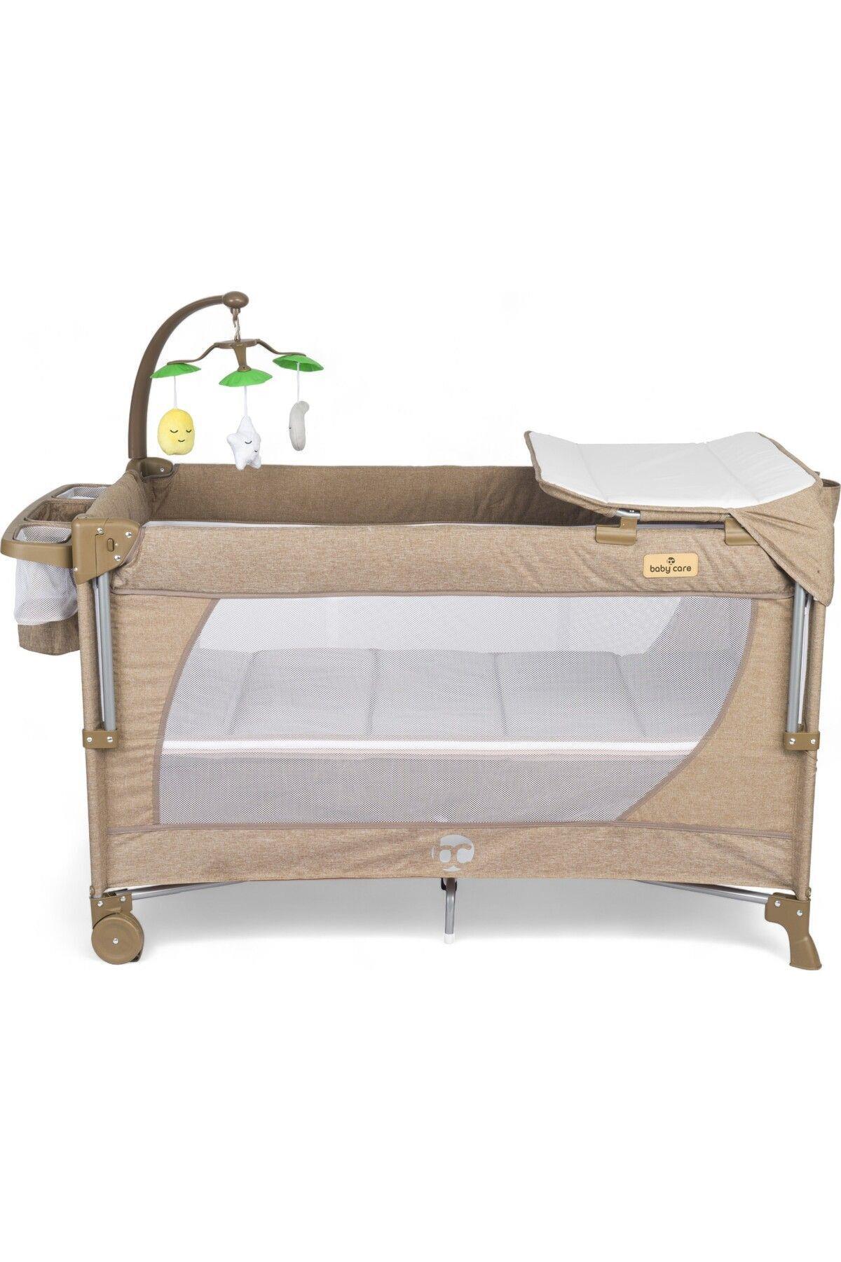 Baby Care Atlantis Anne Yanı Oyun Parkı Otomatik Katlanır 70x120 Cm Kahve