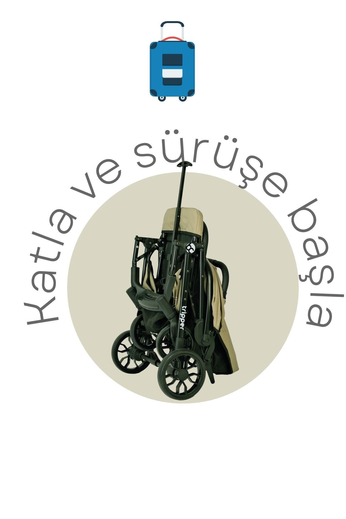 Baby Care Tripper Kabin Tipi Bebek Arabası - Gri (BC-270-N)