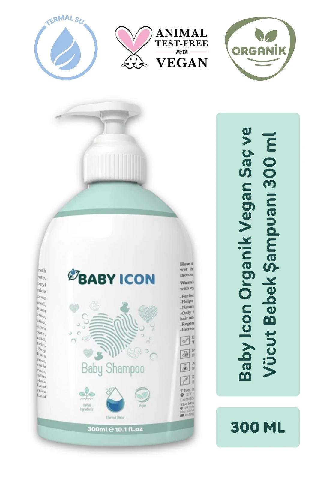 Baby Icon Organik Vegan Saç ve Vücut Bebek Şampuanı 300 ml