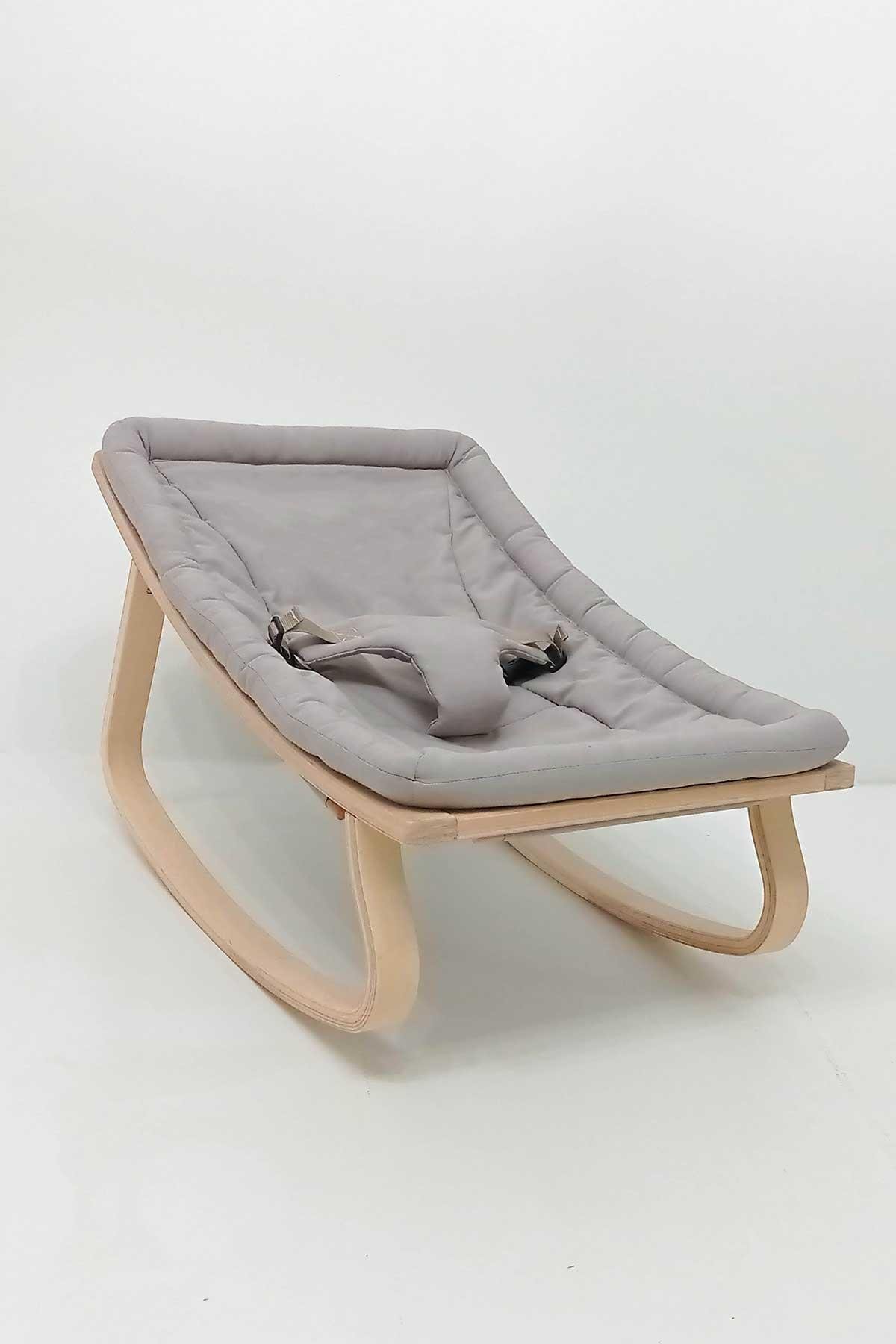 Baby Tech Naturel Ahşap Ana Kucağı - Gri