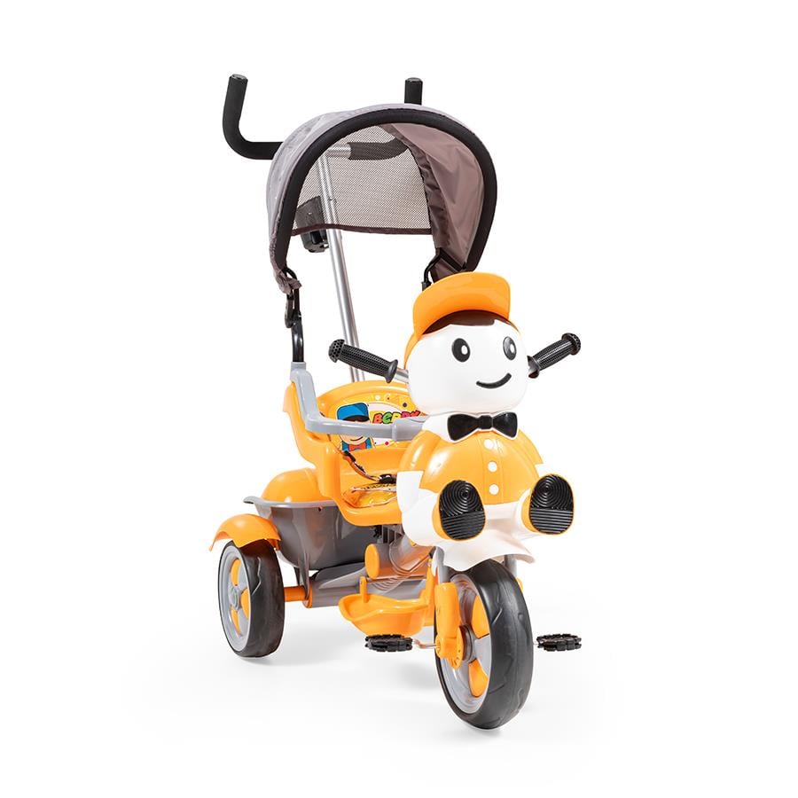 Baby2go 2381 Bery Tenteli Ebeveyn Kontröllü İtmeli Bisiklet Turuncu