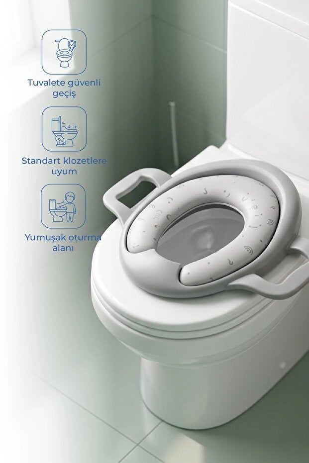 Babyjem 064 Mega Klozet Adaptörü Soft Gri