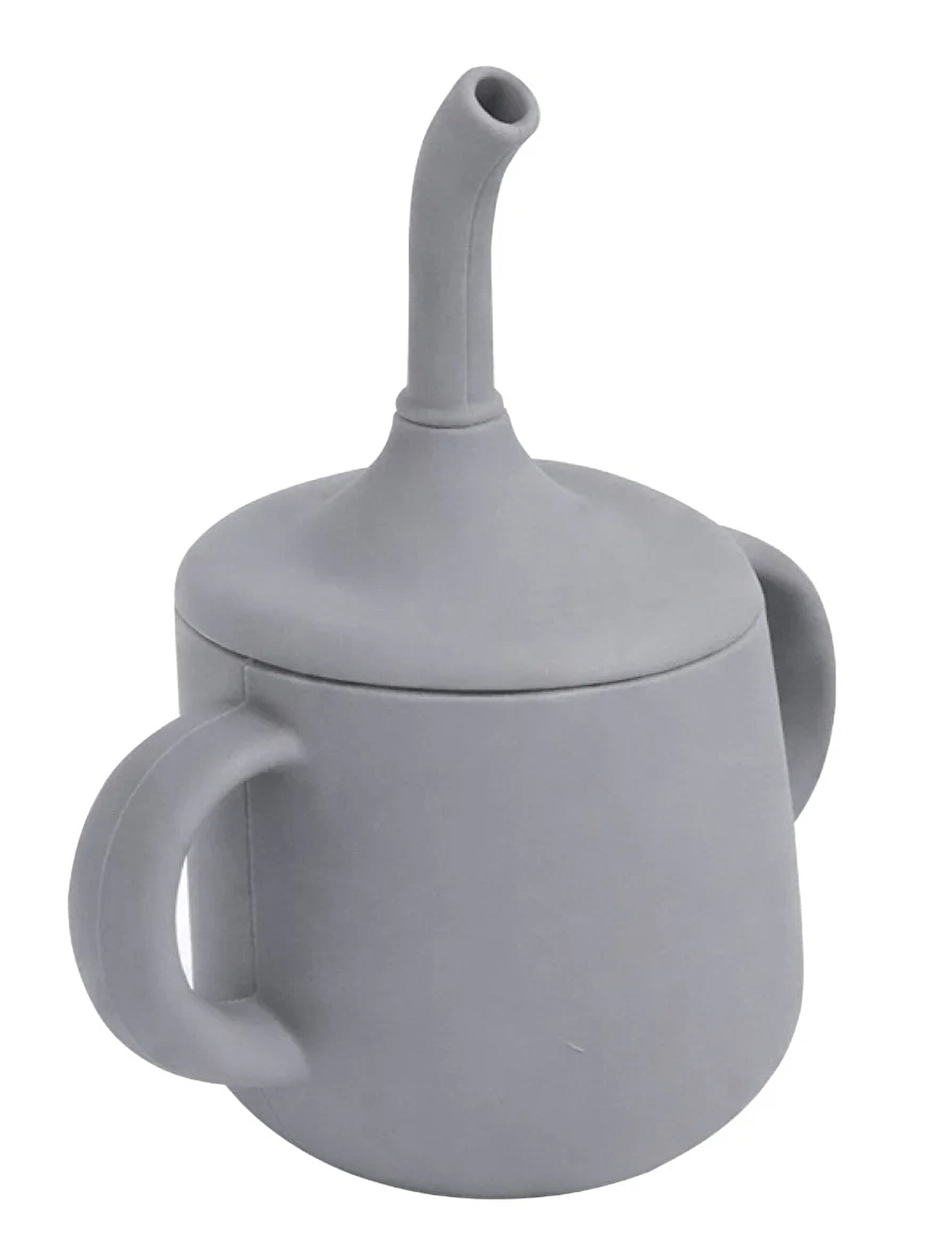 Babyjem 941 Silikon Pipetli Bardak Gri