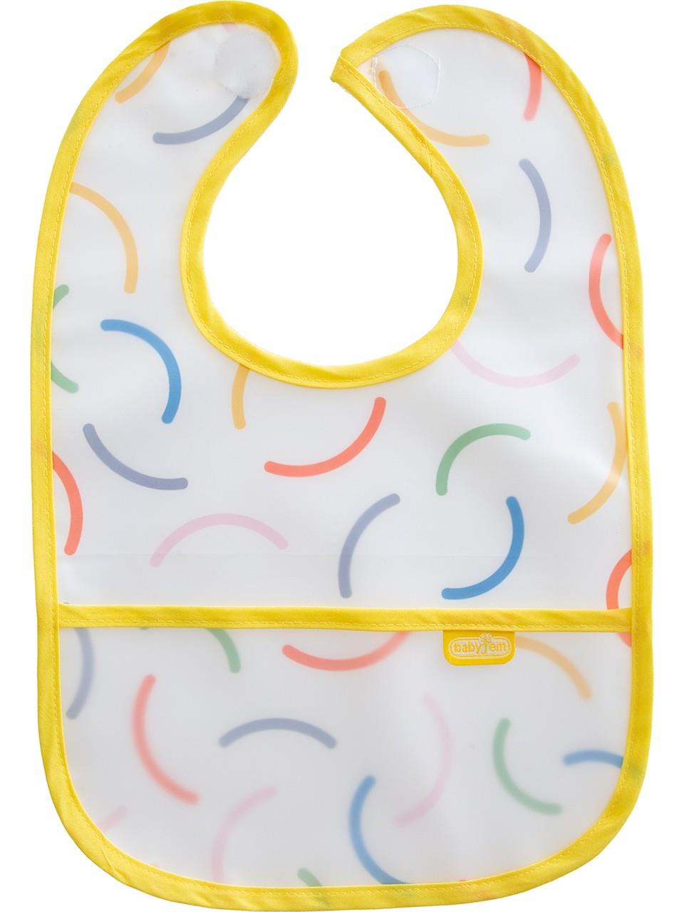 Babyjem Leke Tutmaz Önlük Sarı Gülen Yüz  840