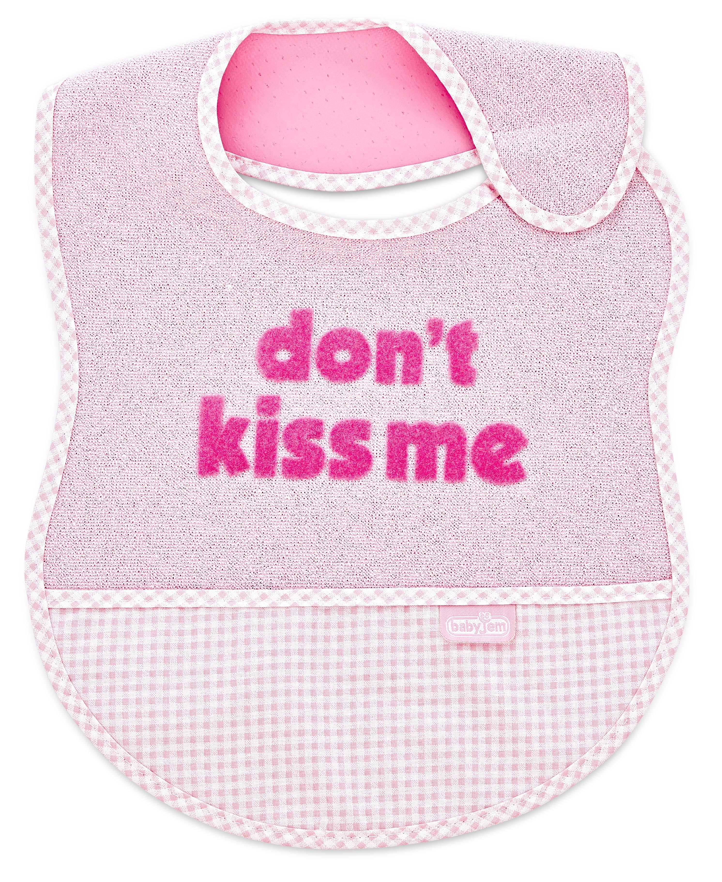 Babyjem Lüks Öpme Beni Mama Önlüğü Pembe