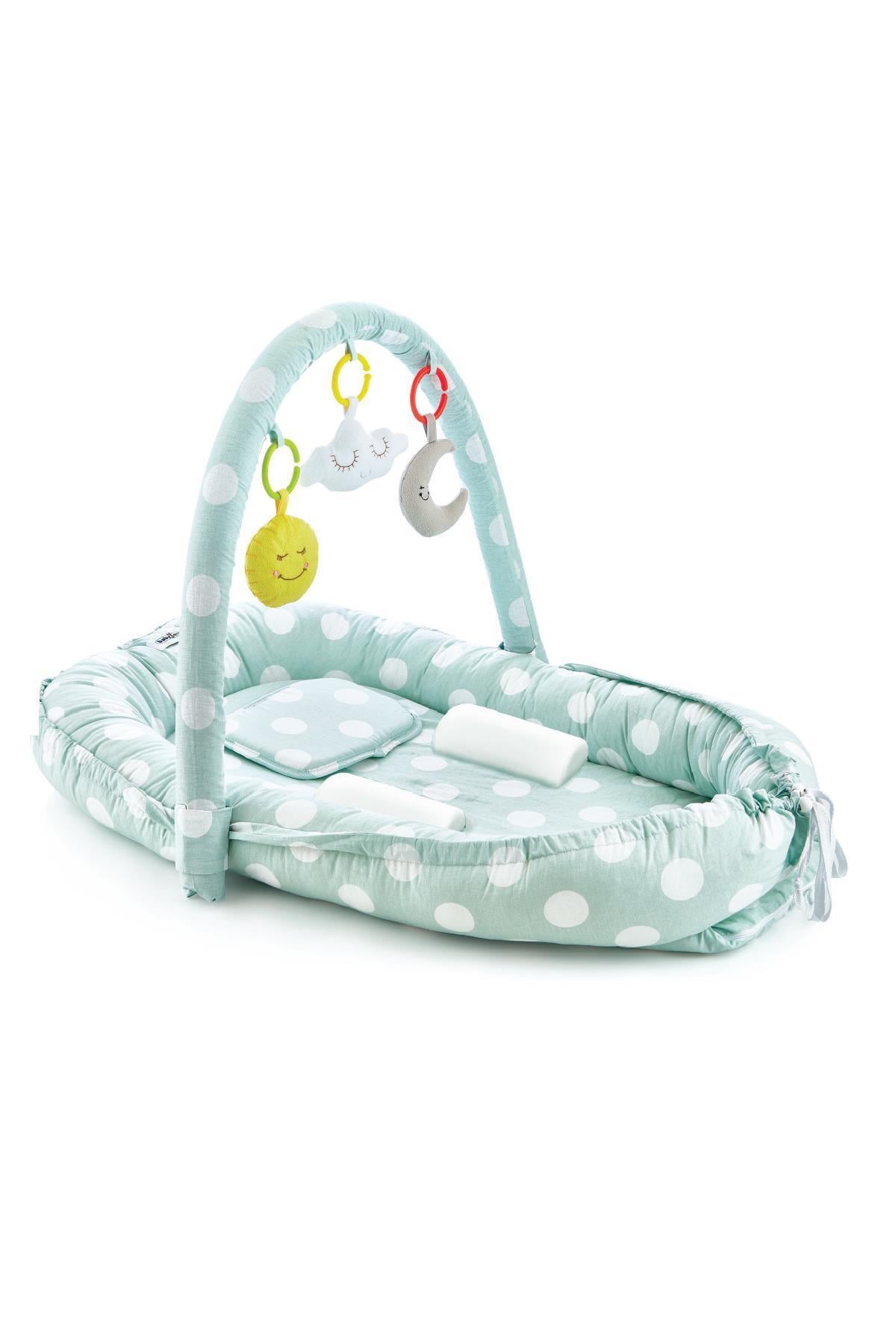 Babyjem Oyuncaklı Anne Baba Yanı Yatağı Yeşil