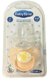 BabyTime Silikon Damaklı Koruyucu Kapaklı Mat Gövdeli Emzik N.3 BT130-3