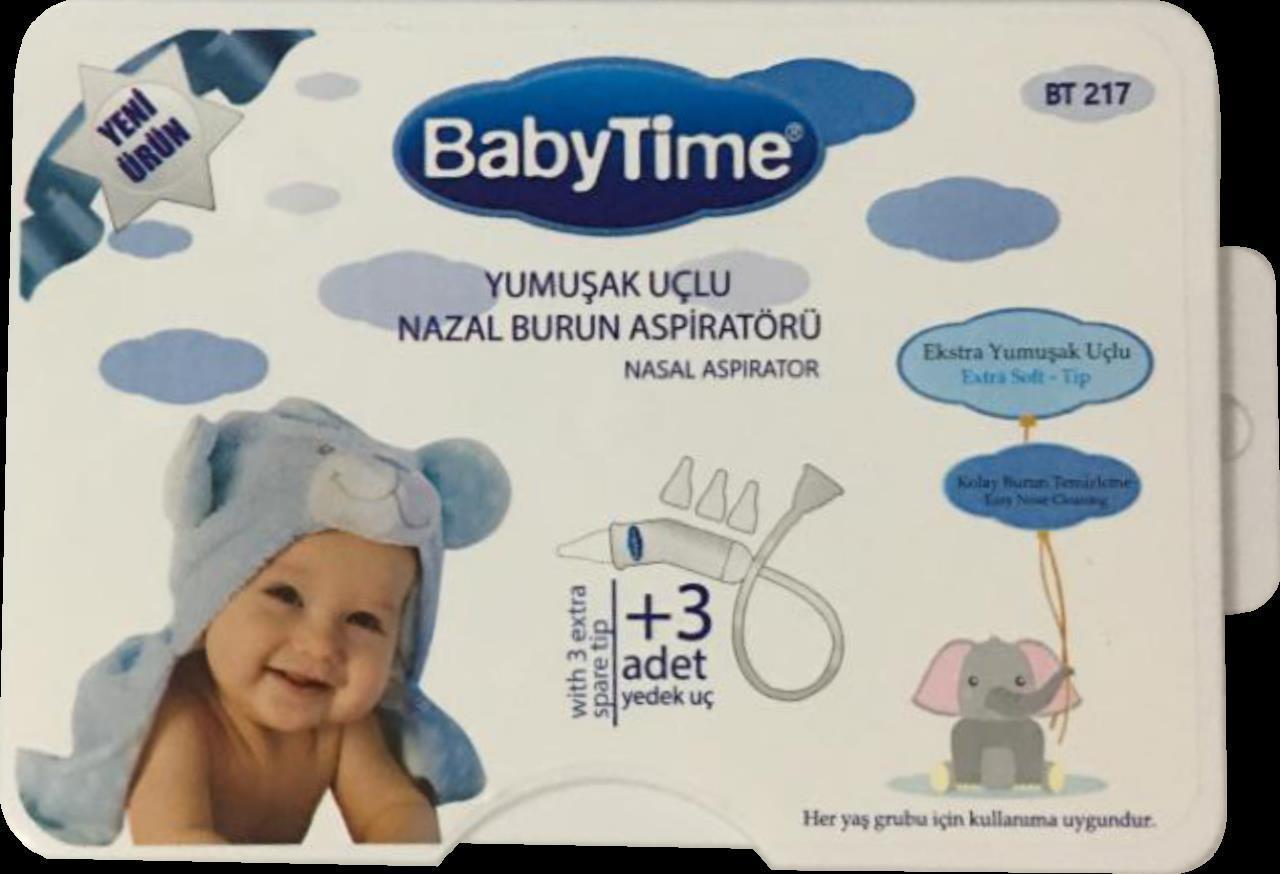 BabyTime Yumuşak Uçlu Nazal Burun Aspiratörü  BT217