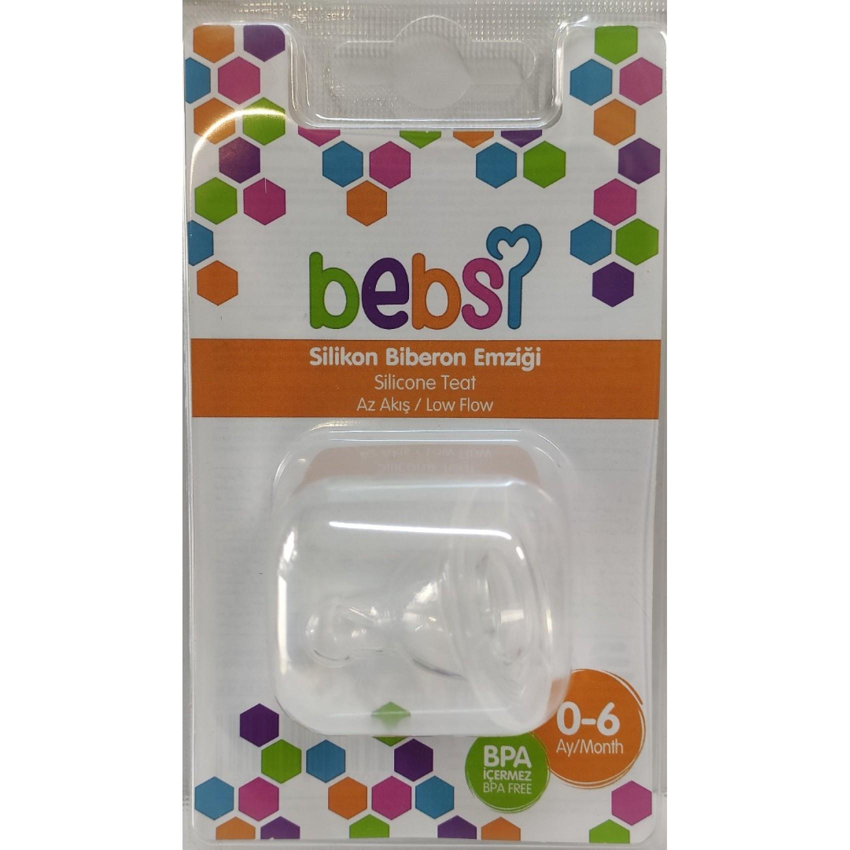 Bebsi Silikon Biberon Emziği 0-6