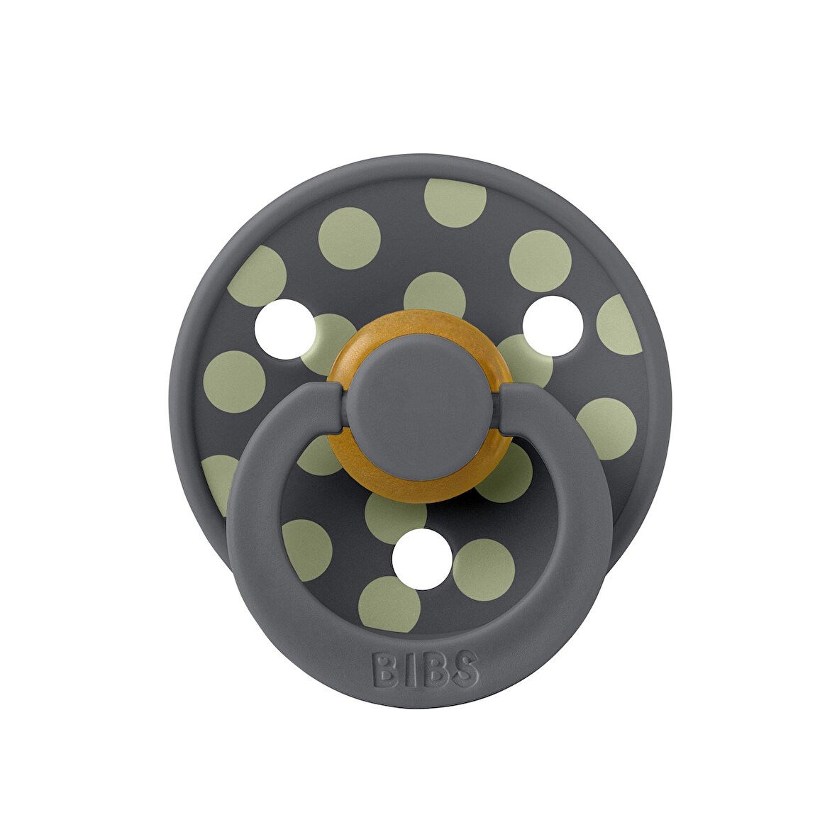 Bibs Studio Polka Big Emzik-Iron Sage 6+ay