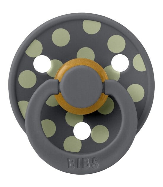 Bibs Studio Polka Big Emzik-Iron Sage 0-6 Ay