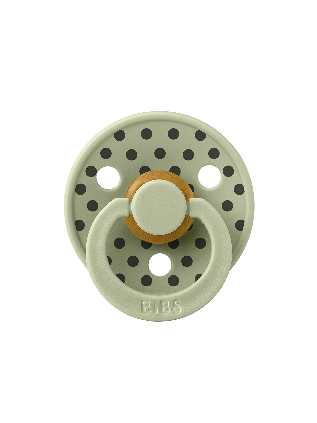 Bibs Studio Polka Small Emzik-Sage Iron 0-6 Ay