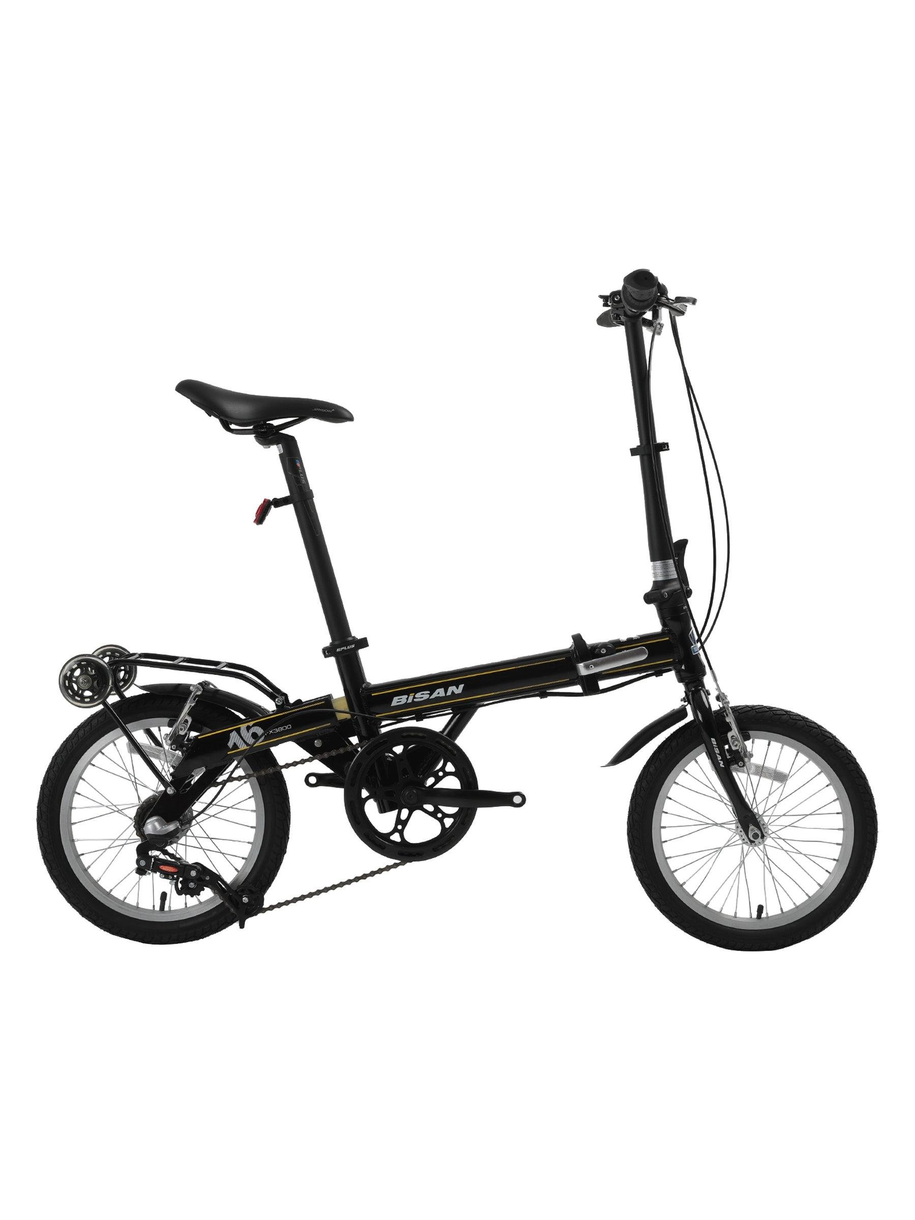 Bisan Fx 3800 Bisiklet Ürün Rengi: Siyah   Kadro: 11'' - 28 Cm   Vites: 3 Vites   Tekerlek: 16''   Etiket Rengi: Sarı