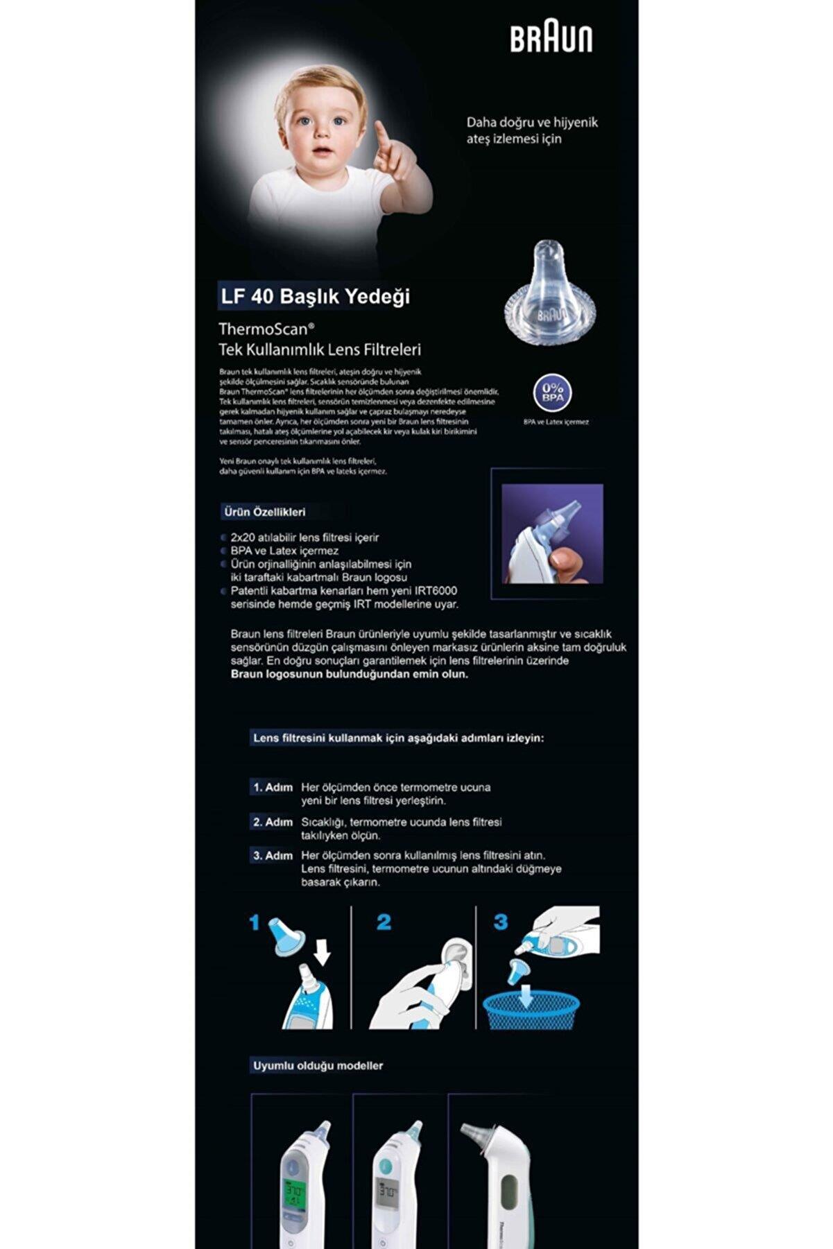 Braun Lf40 Ateş Ölçer Yedek Filtre