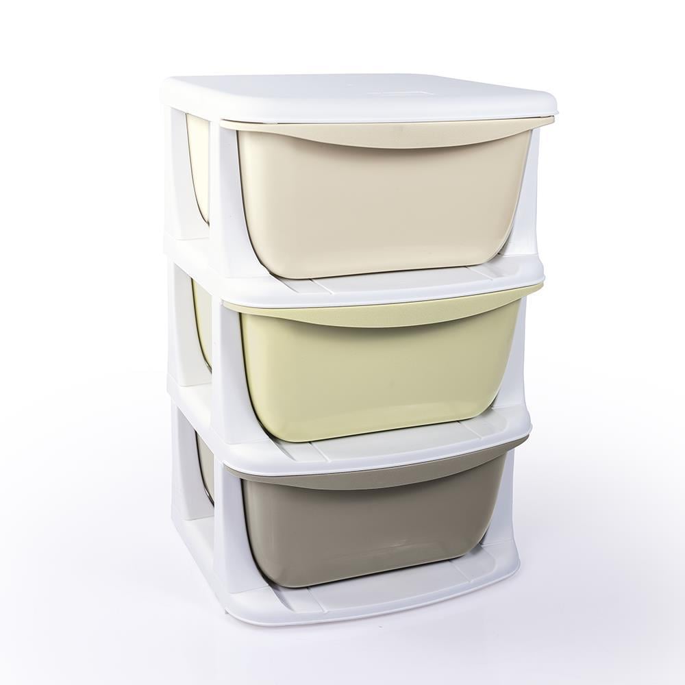 Dolu Nuve 3 Çekmeceli 3 Katlı Çocuk Saklama Ünitesi