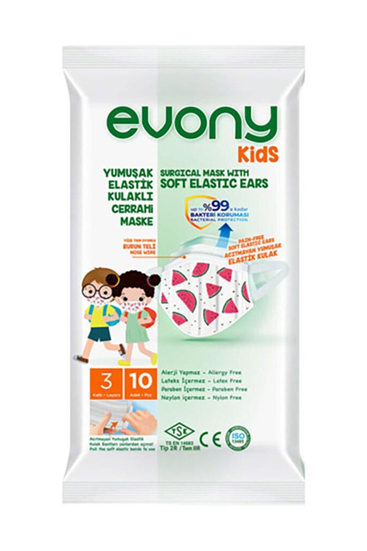 Evony Çocuk Maskesi 10 Adet