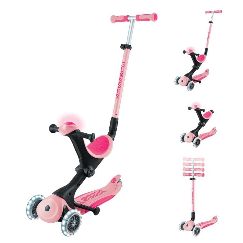 Globber Go Up Deluxe Işıklı Scooter - Pastel Pembe 646-710