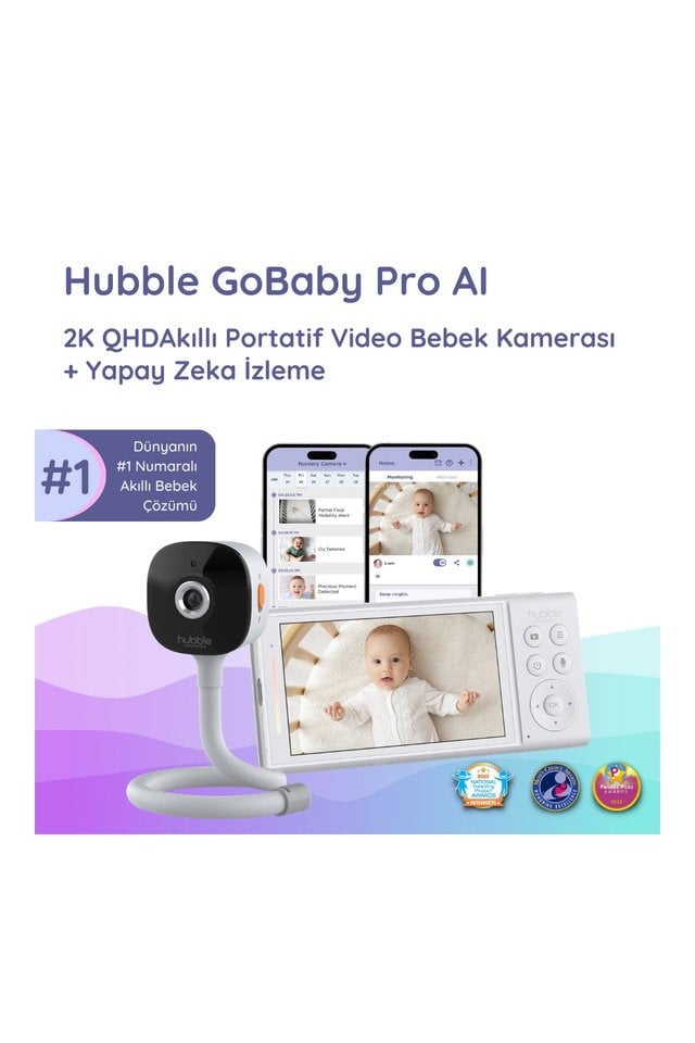 Hubble Gobaby Pro Aı Wifi Connect 5'' Dijital Ekranlı Bebek Kamerası