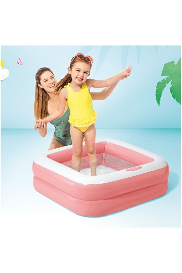 Intex 57100 Renkli Şişme Taban 2 Bölme Havuz 86 Cm 1010312