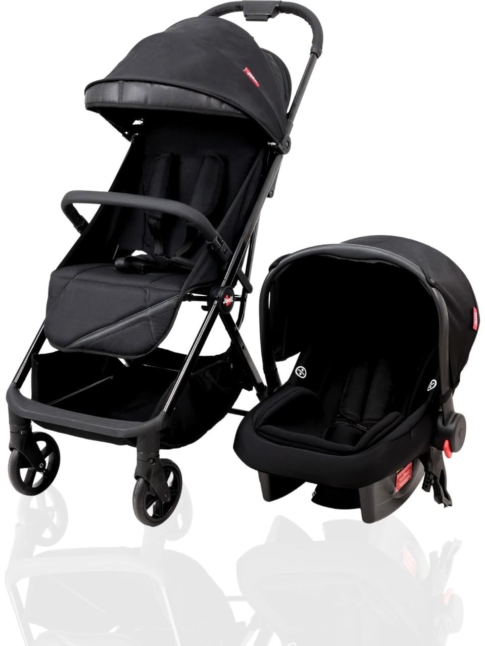 Joell Cabin Kabin Boy Puset / Tek Elle Otomatik Katlanır Black ( Set Ürün )