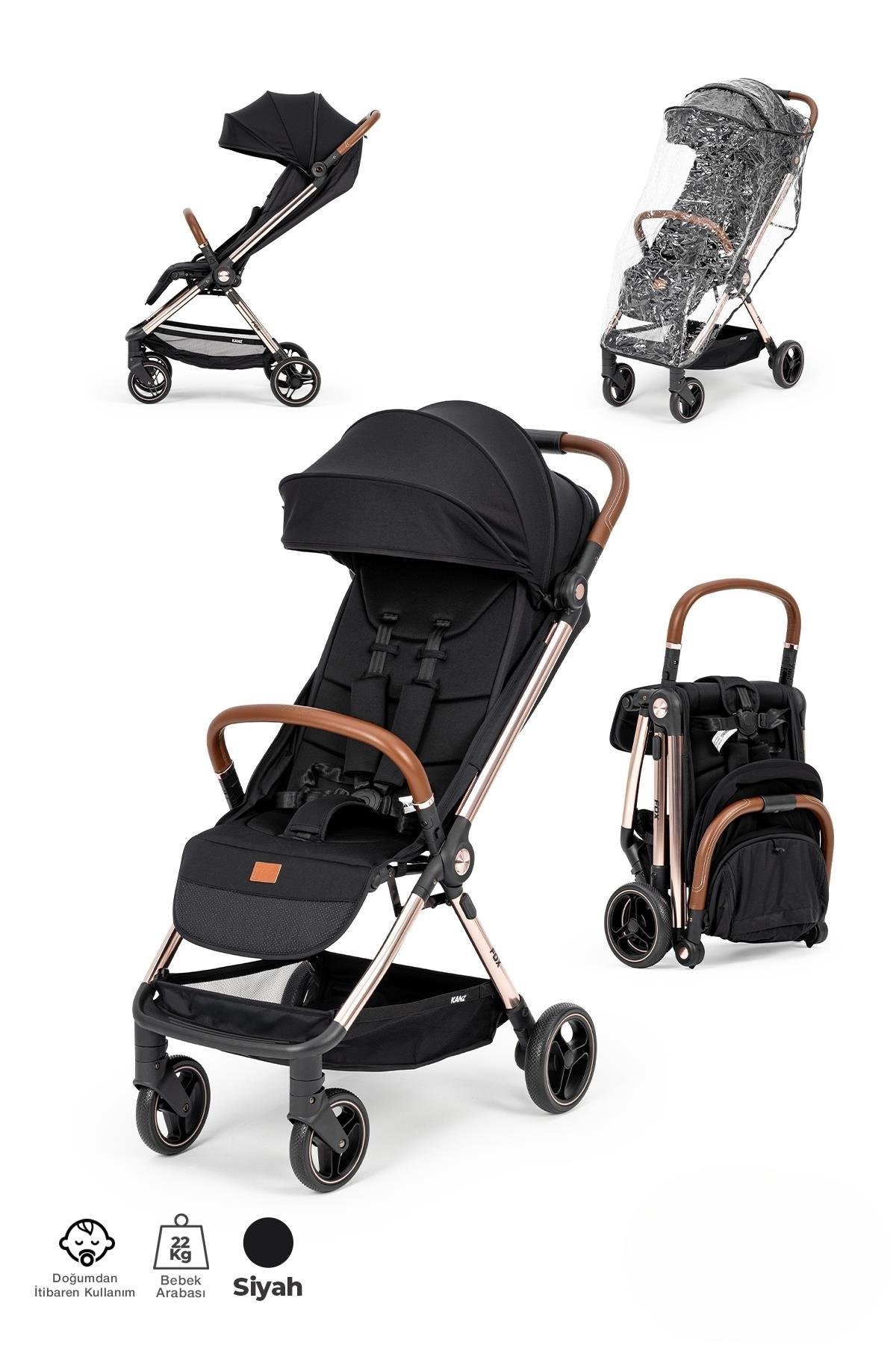 Kanz Fox Kabin Boy Bebek Arabası Siyah