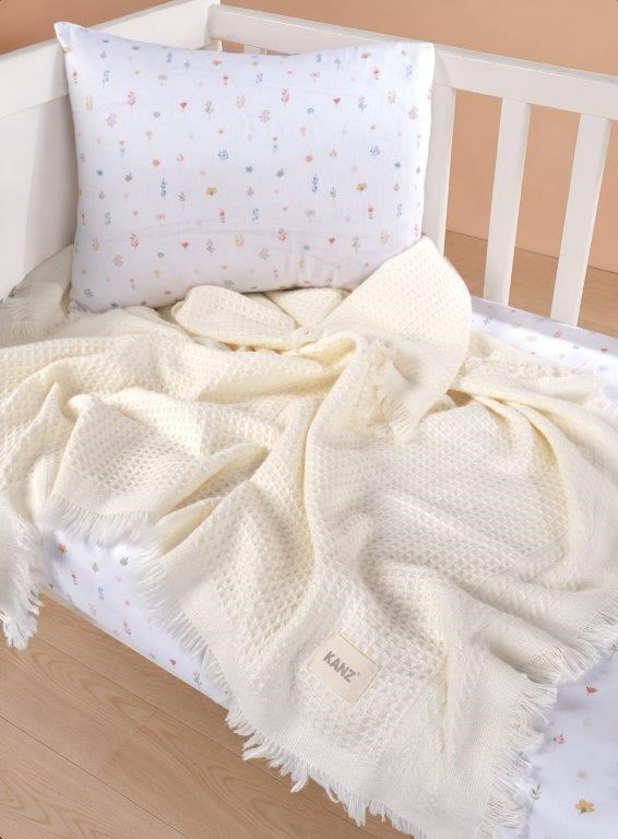 Kanz Home Kanz - Masal Huzur Pike Set (knz-0075) Knz-0075.Flowers-Krem---