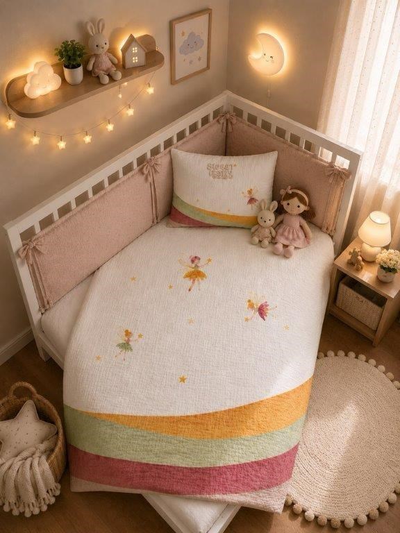 Kanz Home Kanz - Sweet Nest Baskılı  Müslin Set 4 Kat (knz-0069) Knz-0069.Breezy------