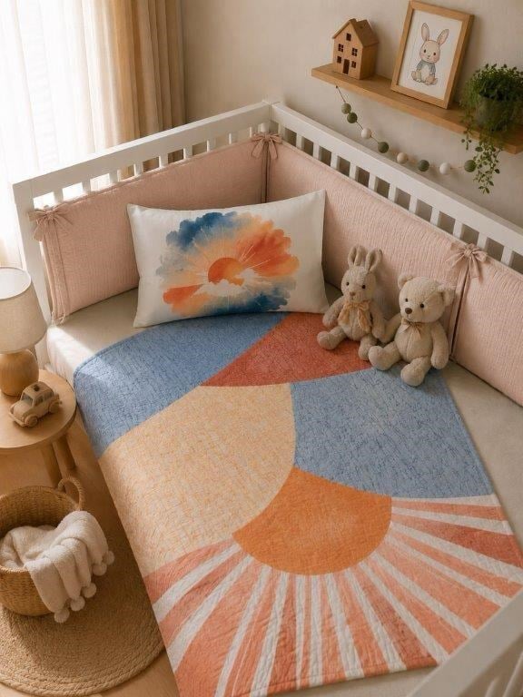 Kanz Home Kanz - Sweet Nest Baskılı  Müslin Set 4 Kat (knz-0069) Knz-0069.Glowy-------